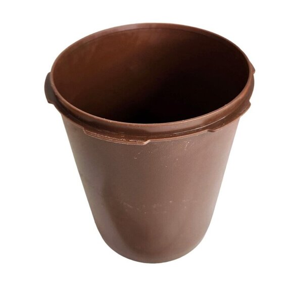 Tupperware Brown Servalier Canister #809-14 No lid 6.75" x 5.5" Replacement Part - Picture 3 of 8